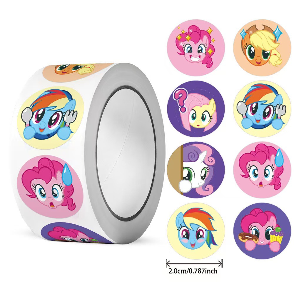 Label Printer Tape - 500Pcs My Little Pony Round Stickers
