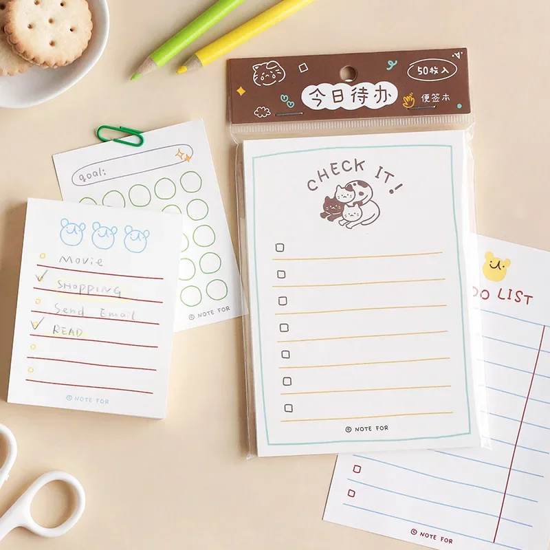Office Stationery Supply List - 50Sheets Creative Daily Schedule Memo Pad