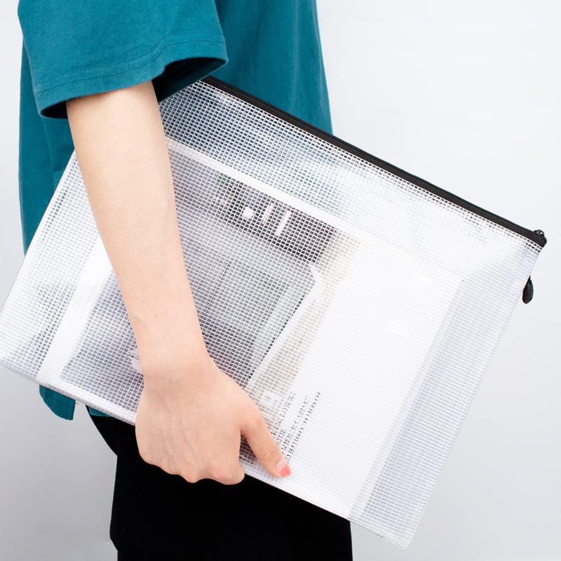 Mesh Zipper Storage Bag Docume - Portfolio Folder Zip 评论和价格