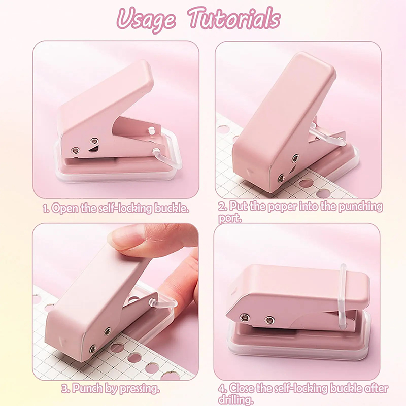 Mini Kawaii 1-Hole Paper Punch - Office Supply Office Stationery Items 评论和价格