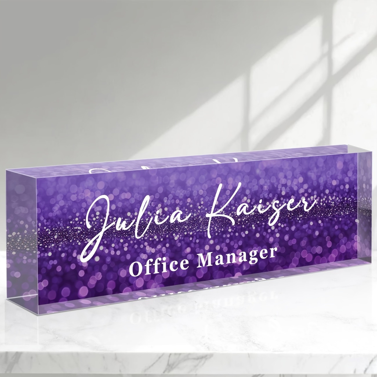 Personalized Acrylic Desk Name - Desk Name Plate 评论和价格
