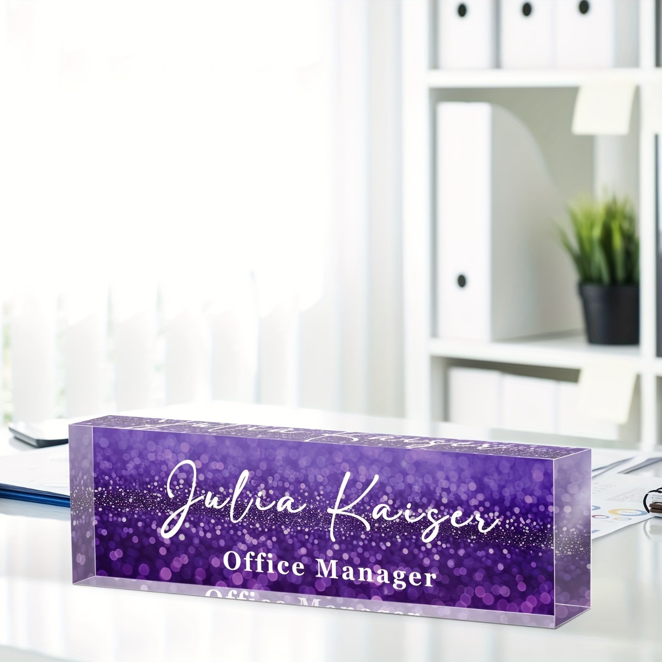 Personalized Acrylic Desk Name - Desk Name Plate 评论和价格