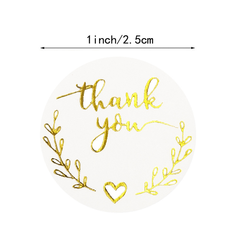 100-500pcs Gold Thank You Stic - Stationery Supply Business 评论和价格