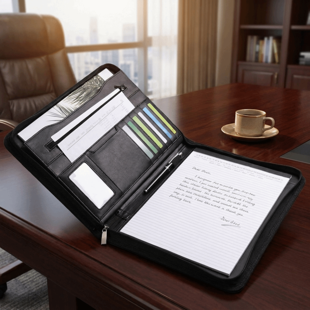Office Supplies A4 PU Document - Portfolio Folder Zip 评论和价格