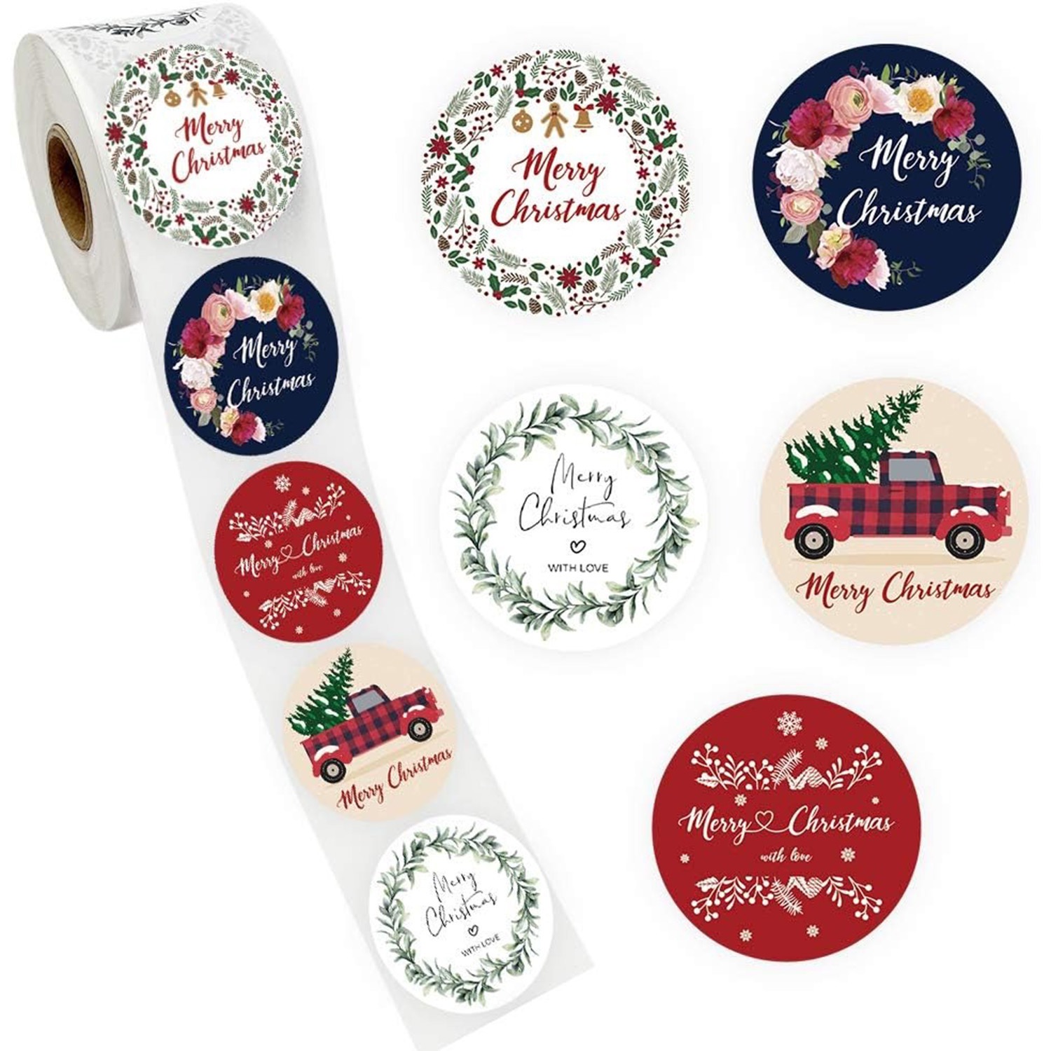 100-500pcs 1inch 2025 Merry Ch - Label Printer Tape 评论和价格