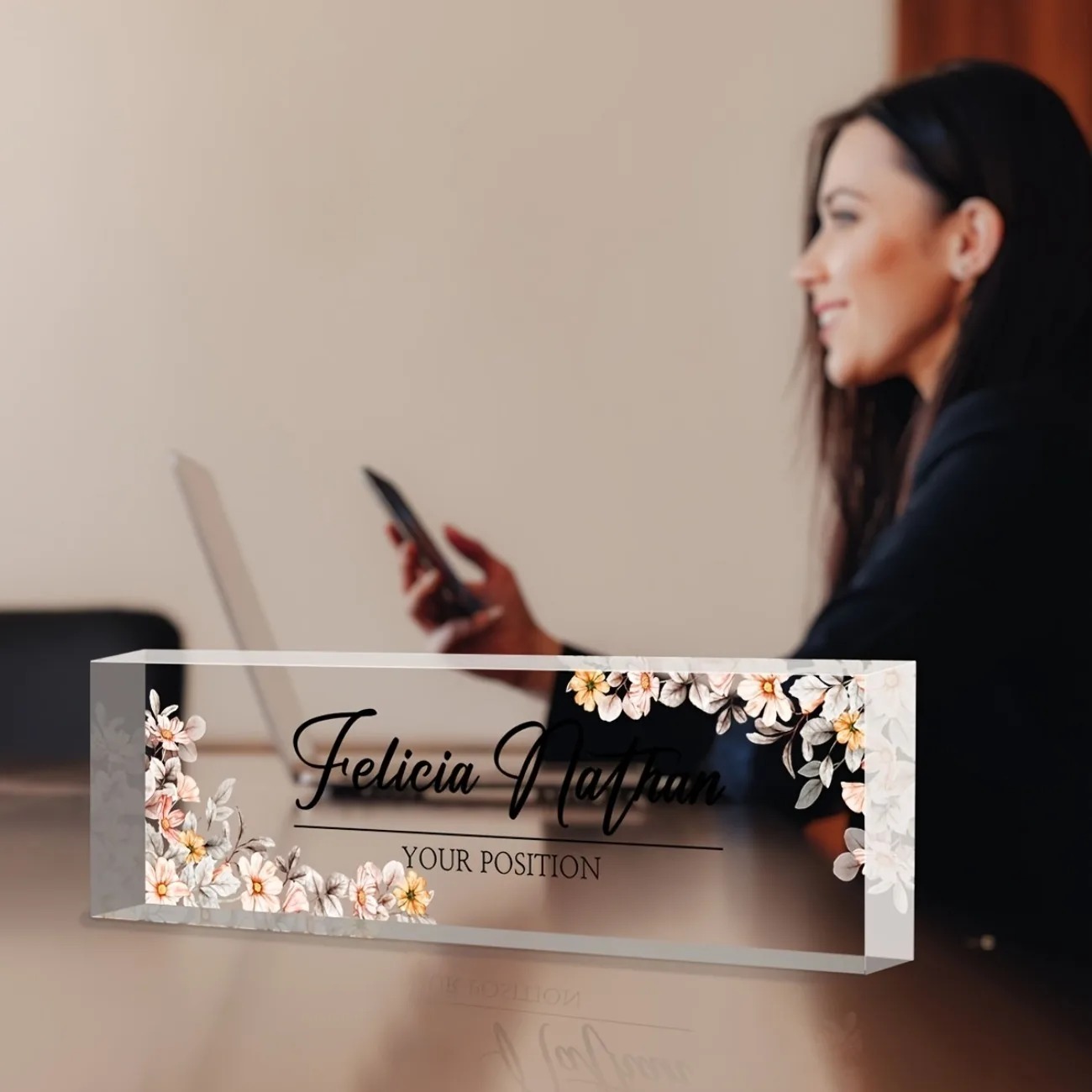 [2D Flat] Custom Acrylic Desk  - Desk Name Plate 评论和价格