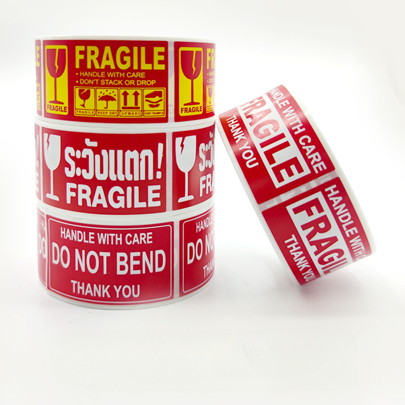 250Paste/Roll Fragile English  - Sticker Label Roll 评论和价格