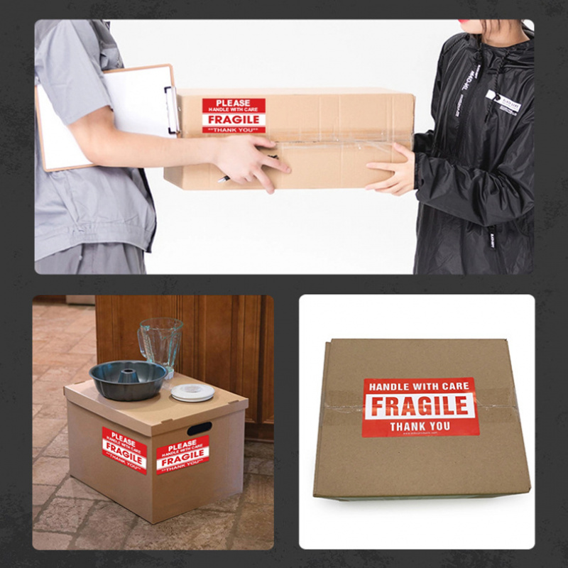 250Paste/Roll Fragile English  - Sticker Label Roll 评论和价格