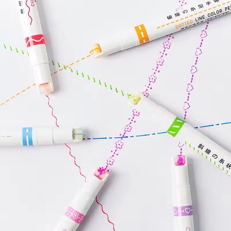 6Pcs/Set Colored Curve Pen Flo - Highlighter Set Pastel 评论和价格