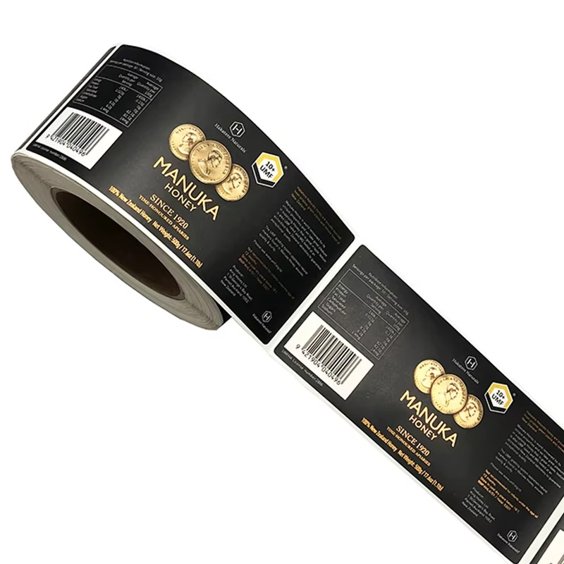 Custom Luxury Gold Foil Vinyl  - Sticker Label Roll 评论和价格