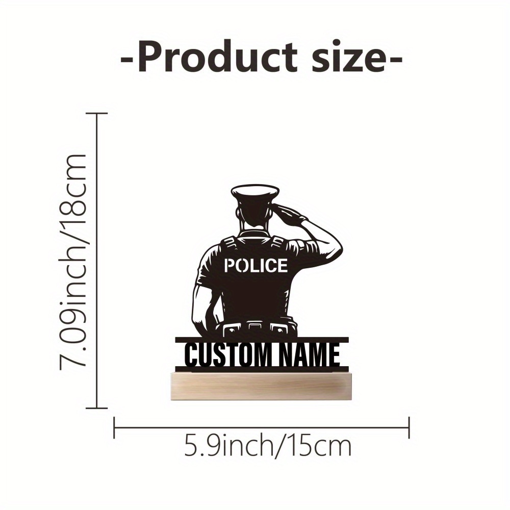 Personalized Metal Police Badg - Desk Name Plate 评论和价格