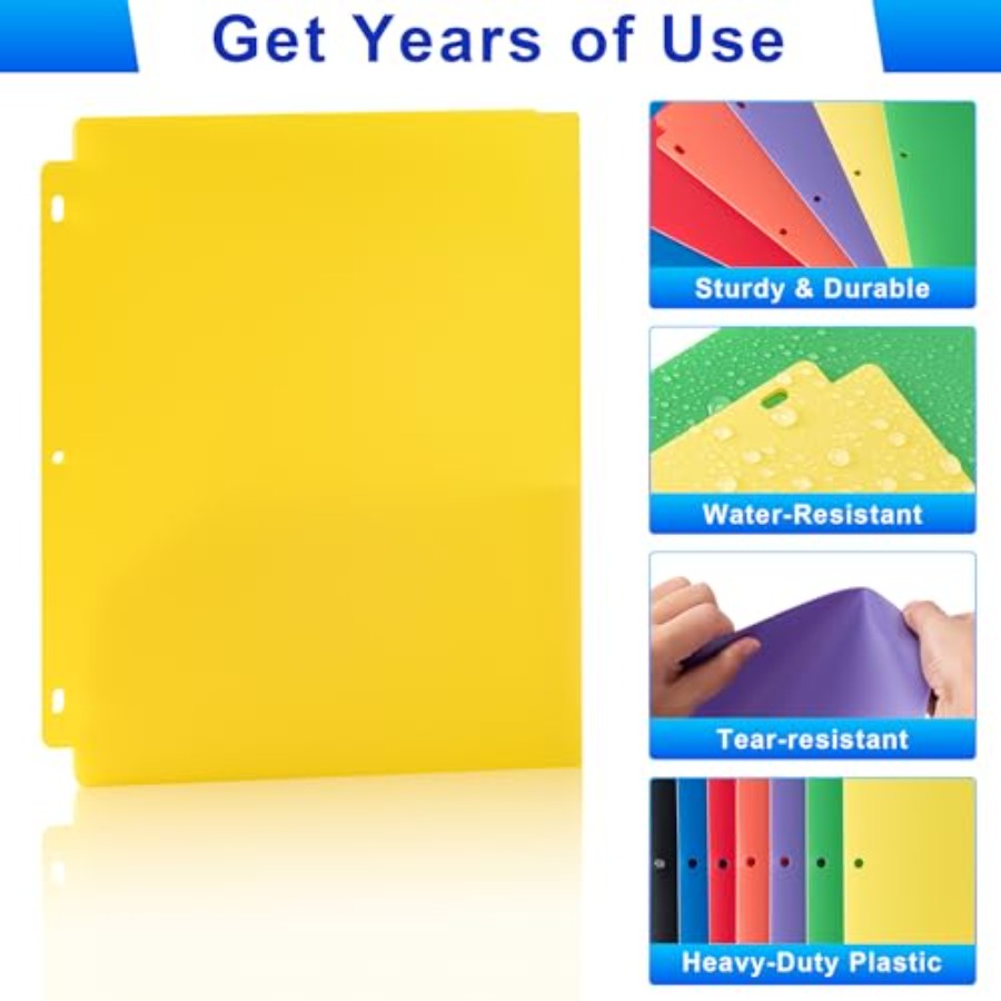 Plastic 3 Hole Punch Folders w - Binding Comb Plastic 评论和价格
