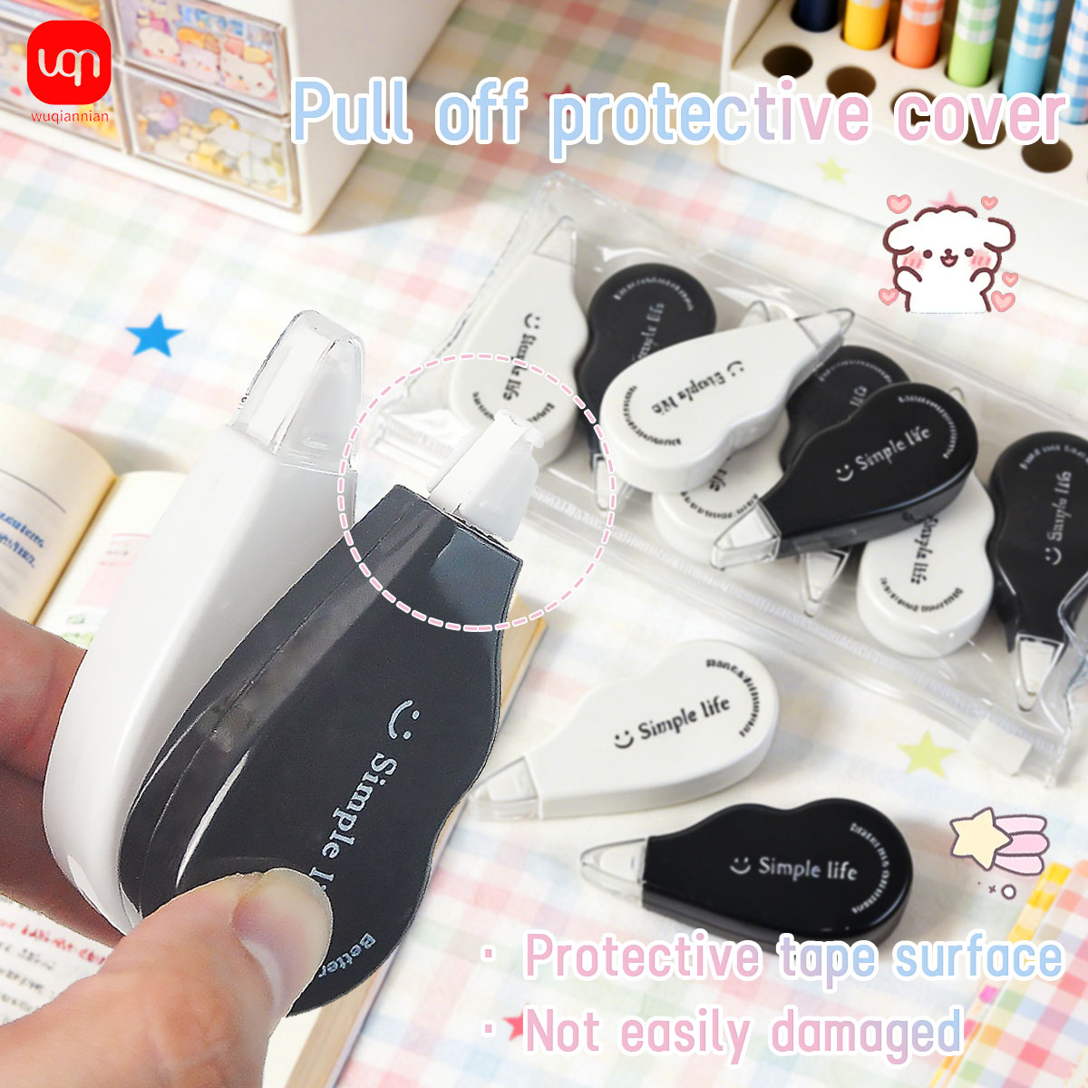WQN - Black and White Mini Cor - Office Supply Office Stationery Items 评论和价格
