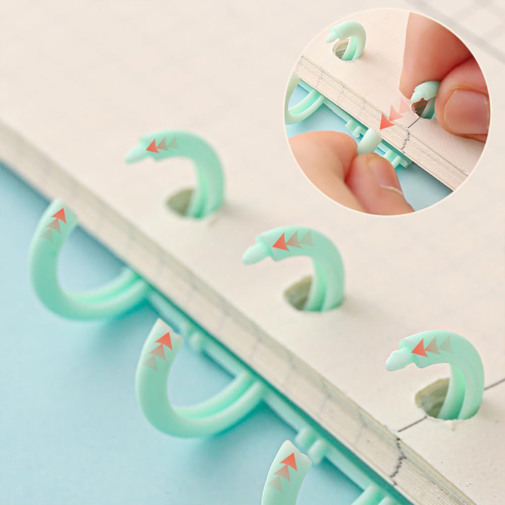 5/10Pcs Loose Leaf Binder Ring - Binding Comb Plastic 评论和价格