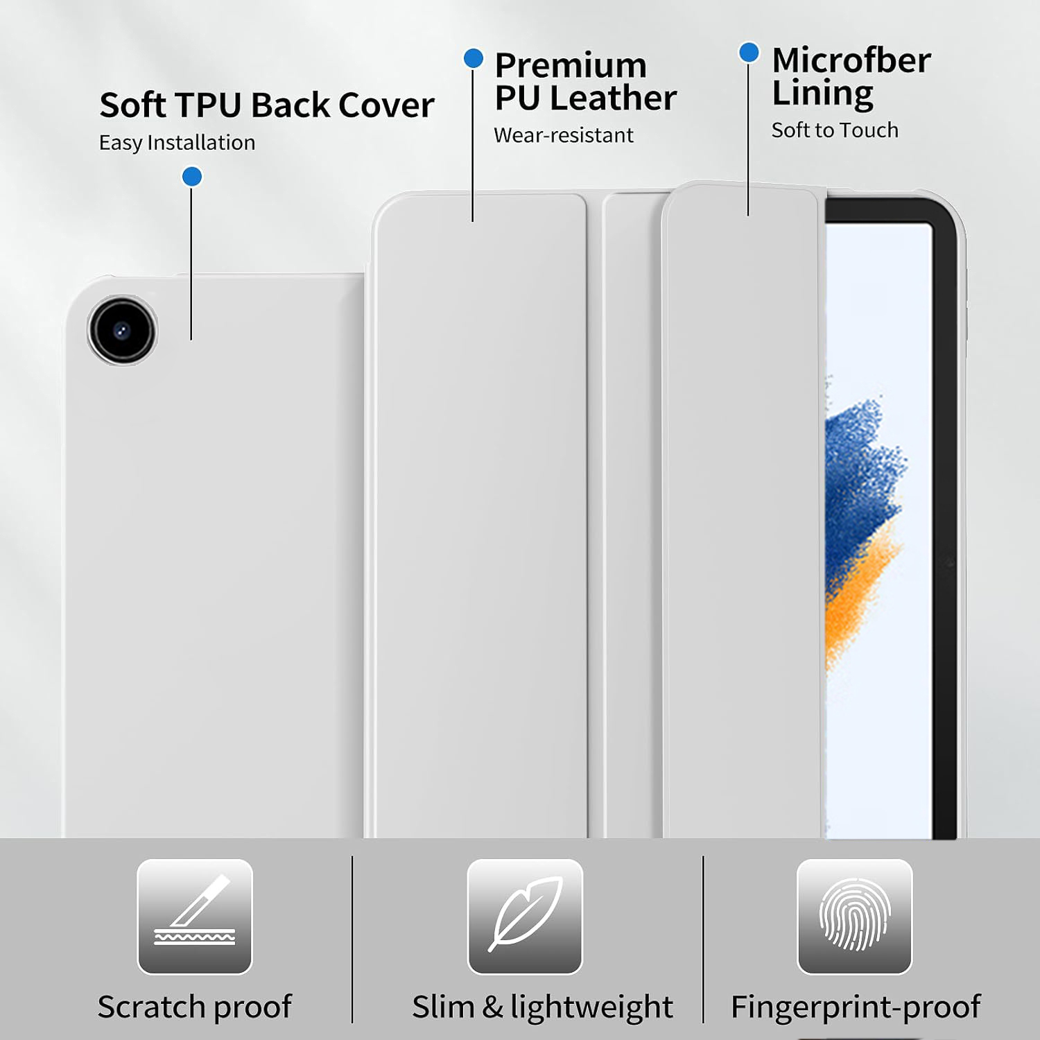 Tri-fold Flip Case For Samsung - Sticky Note Cube 评论和价格