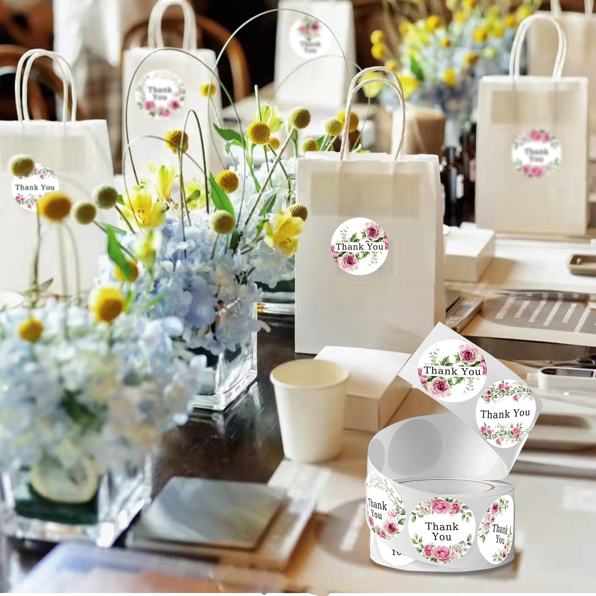 JCAC 500pcs/roll Thank You Sti - Sticker Label Roll 评论和价格
