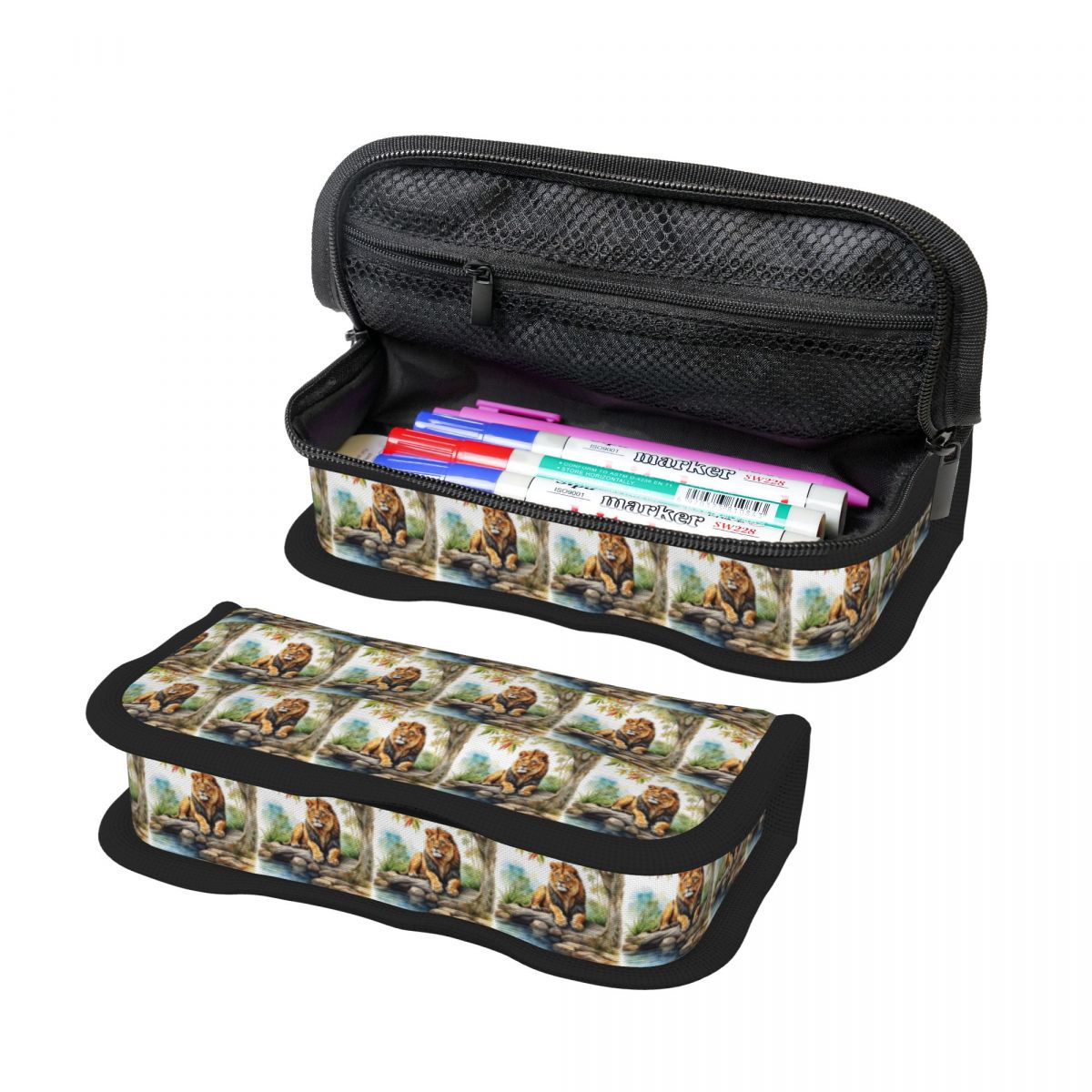A Lion In A Forest Pencil Case - Lion Stationery & Office Supply(Kunshan)Co.Ltd 评论和价格