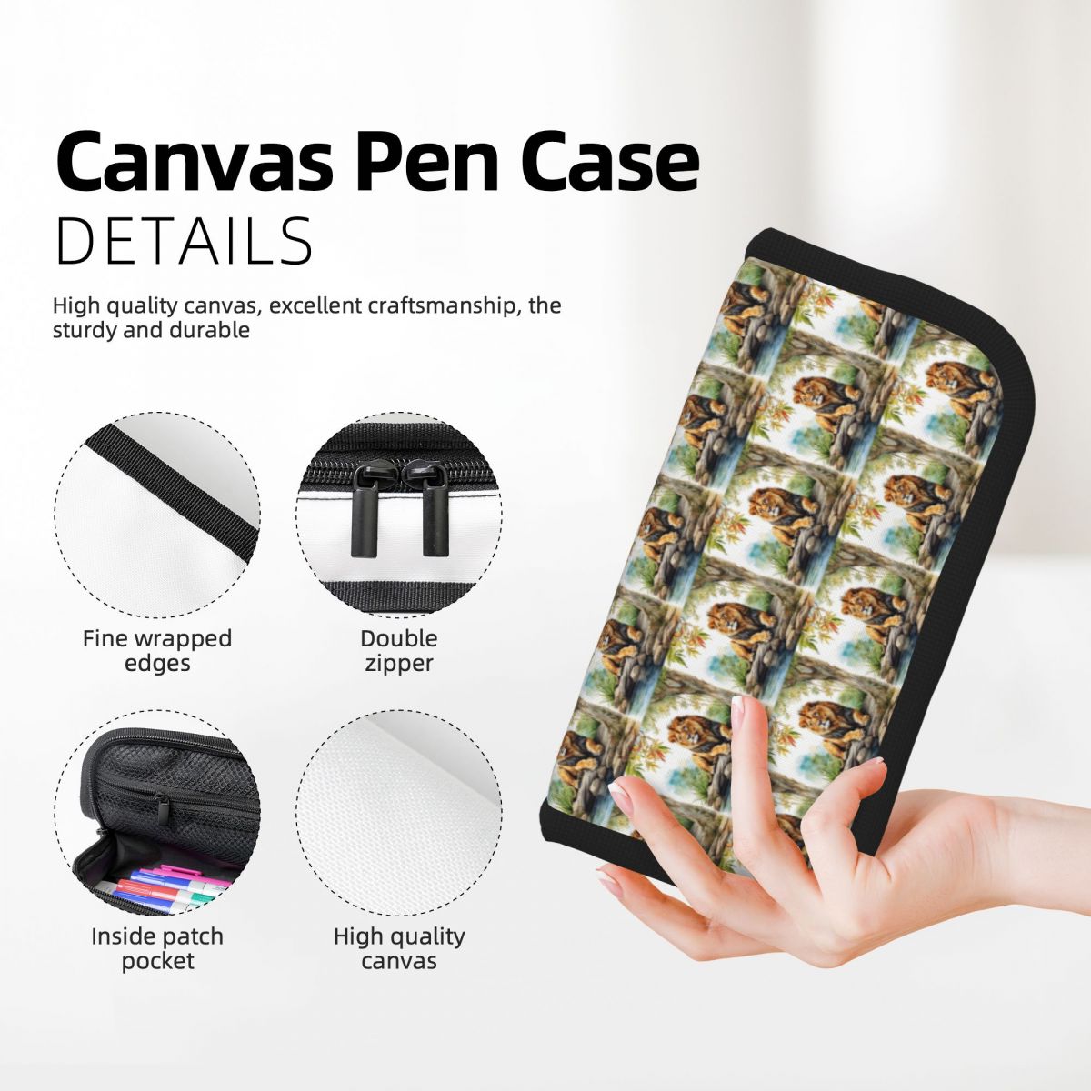 A Lion In A Forest Pencil Case - Lion Stationery & Office Supply(Kunshan)Co.Ltd 评论和价格
