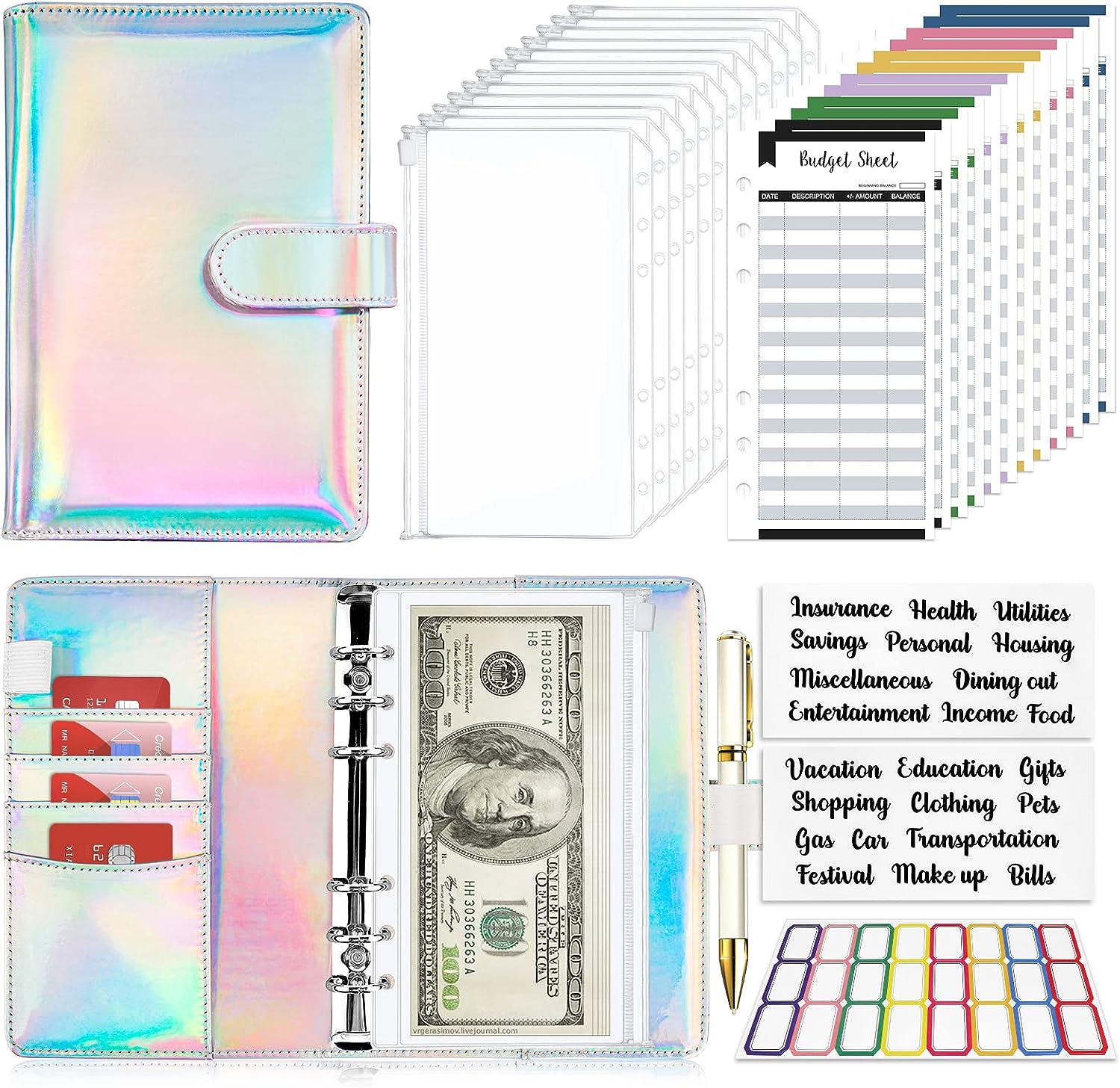 2023 laser Budget Binder Zippe - Planner Weekly Budget 评论和价格
