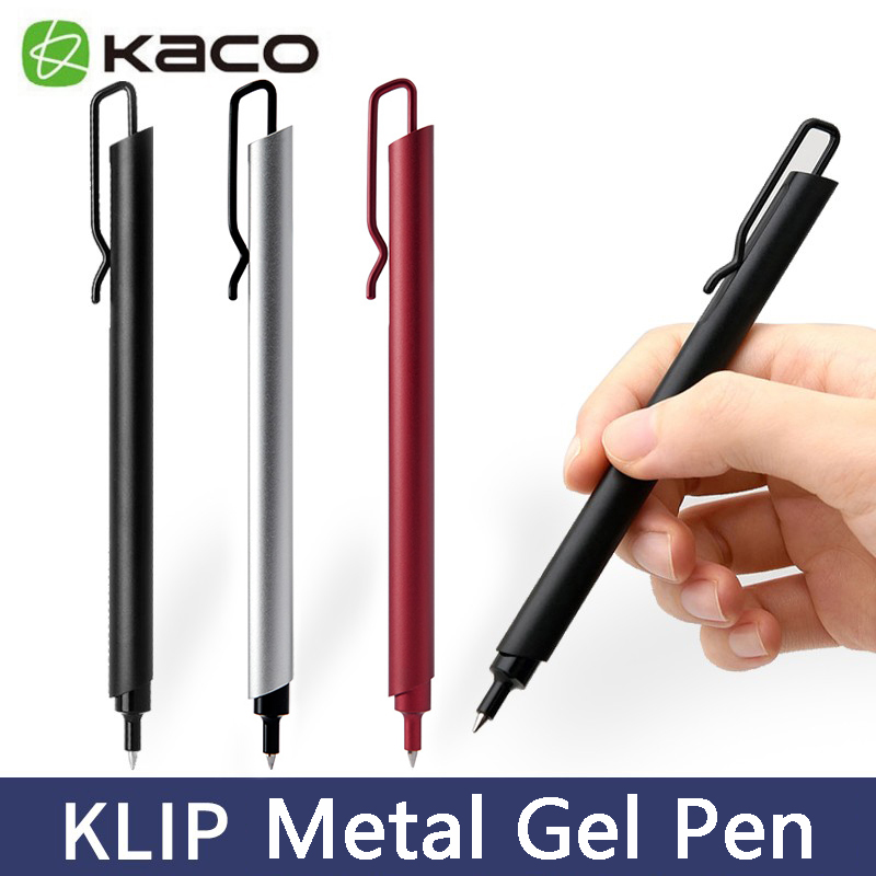 Kaco Metal Gel Pen 0.5MM Black - Stationery Supply Business 评论和价格