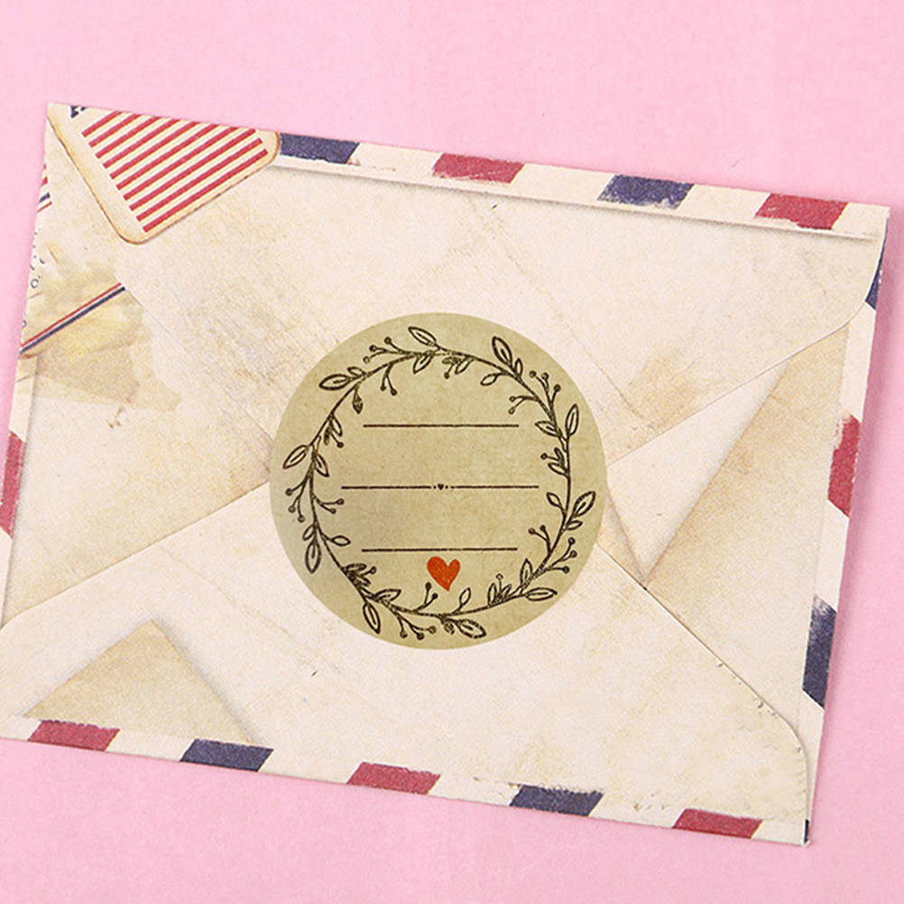 3 Rolls Kraft Paper Round Labe - Sticker Label Roll 评论和价格